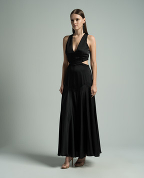 Twinset Black maxi dress with cutouts 241TT2160