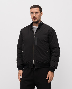 Dolce&Gabbana Black down jacket with logo G9BRATFUSN0