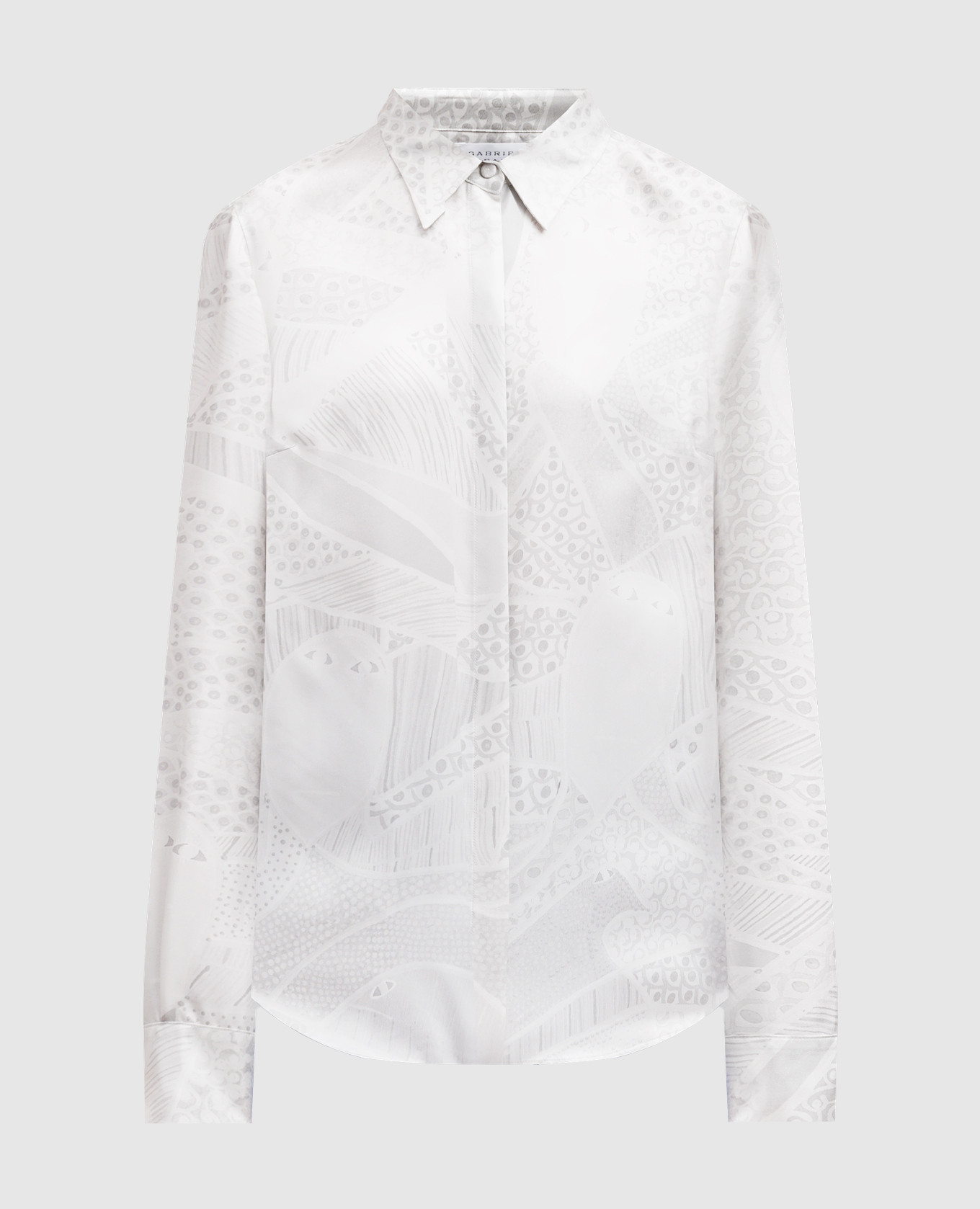 

Gray printed silk Henri blouse Gabriela Hearst, Grey