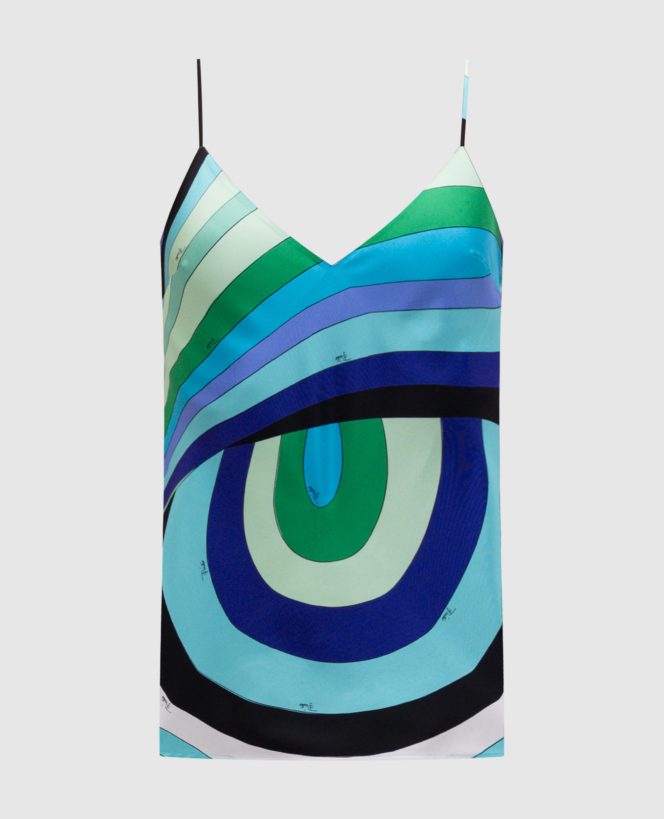 

Printed silk top PUCCI, White