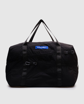 A Cold Wall Borsa da viaggio nera con toppa con logo ACWUG129