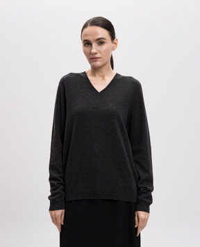 The Row Isaora gray cashmere pullover 8568Y556