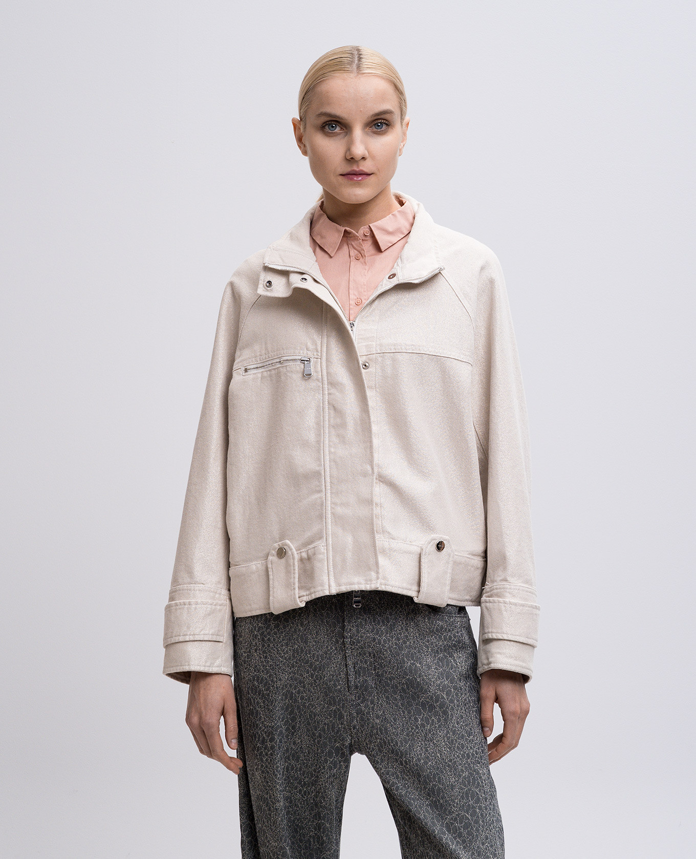 

Beige jacket with lurex Dondup