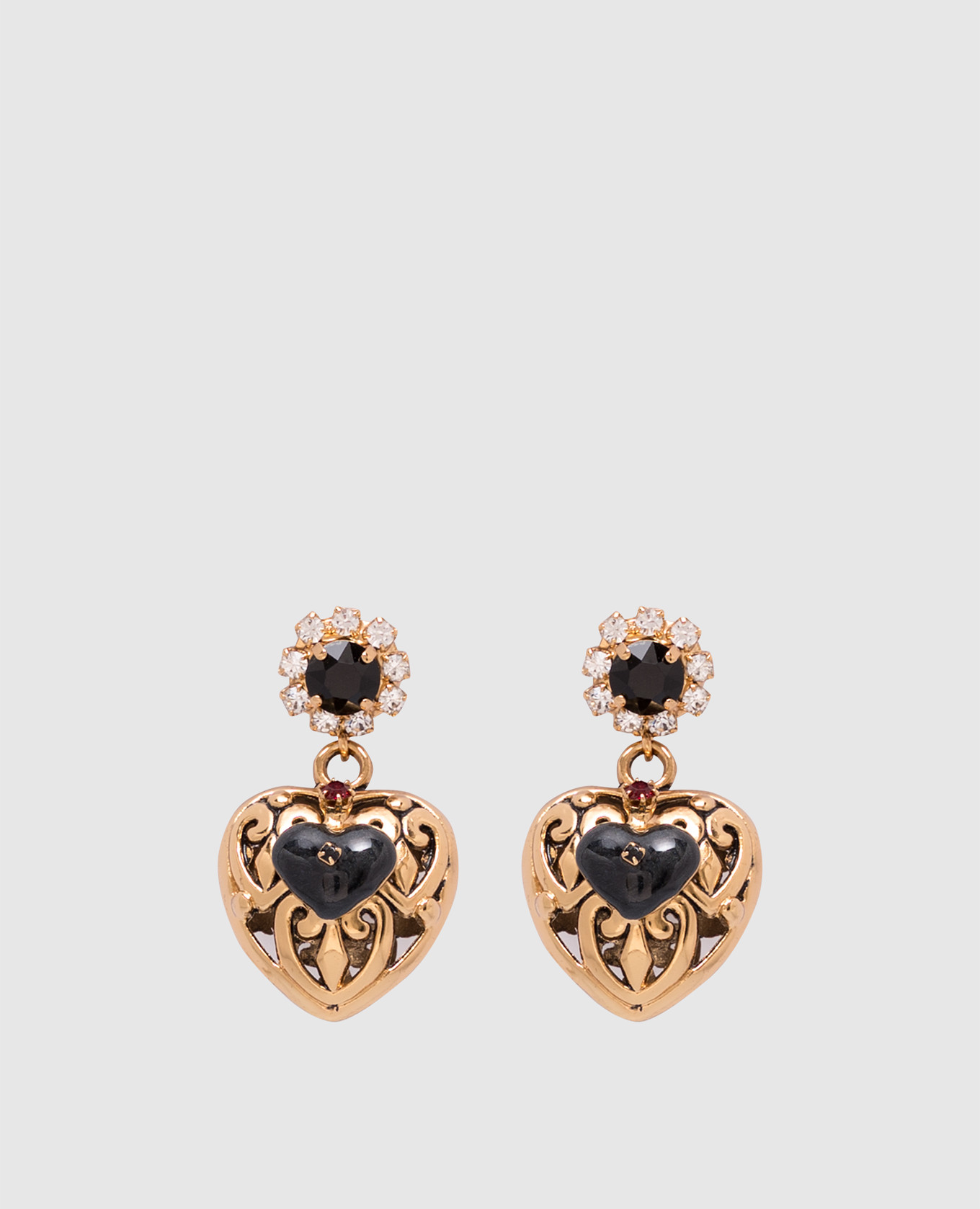 

Gold earrings with heart-shaped pendants CelesteG, Golden