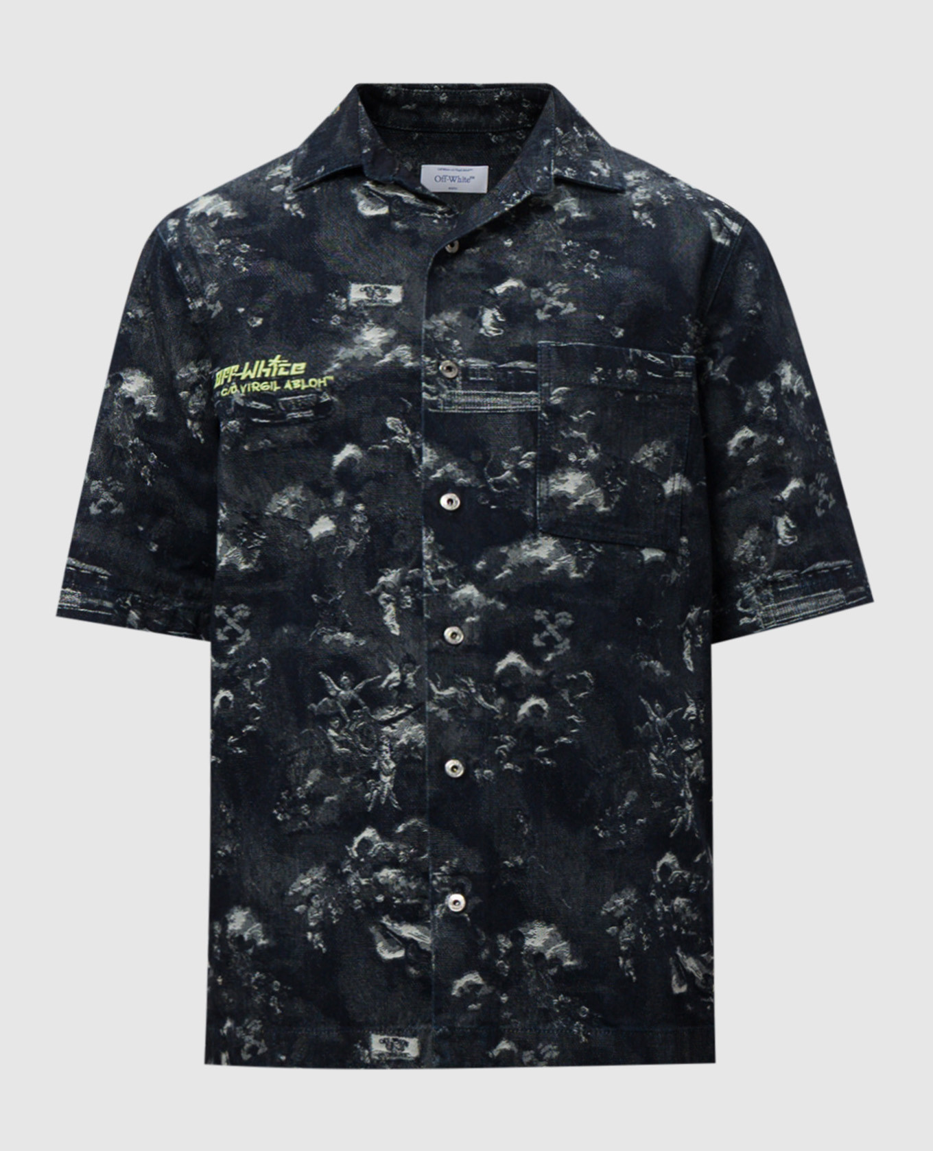 

Blue denim shirt with a fresco pattern Off-White