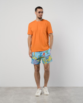 Vilebrequin Moorea blue printed swim shorts MPAAB370
