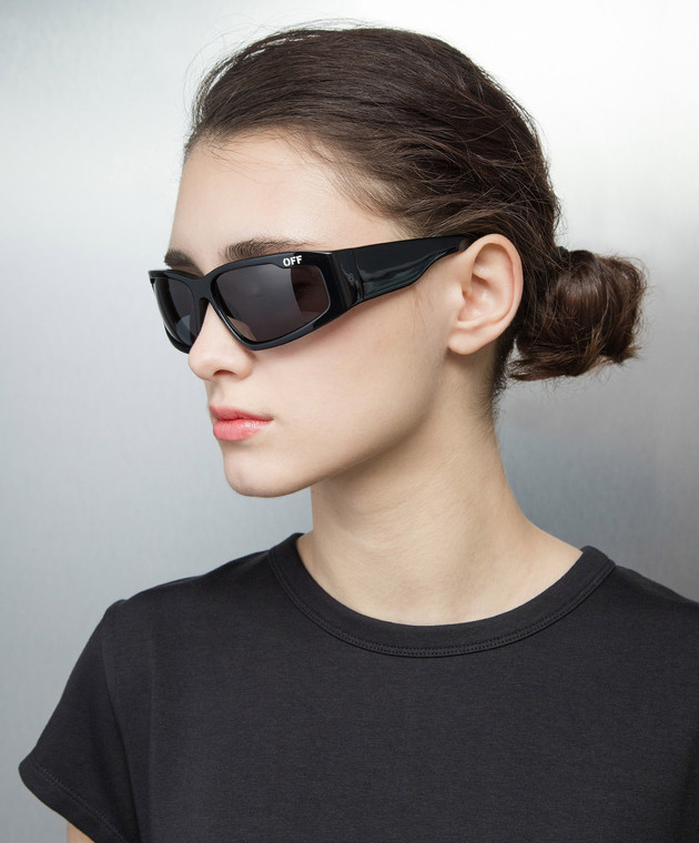 【送料&関税込】Off-White Kimball Sunglasses - Unisex Off-White Black Kimball Sunglasses Off-White