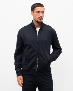 Brett Johnson Blue sports jacket with embroidered emblem FW25J86J102NAV