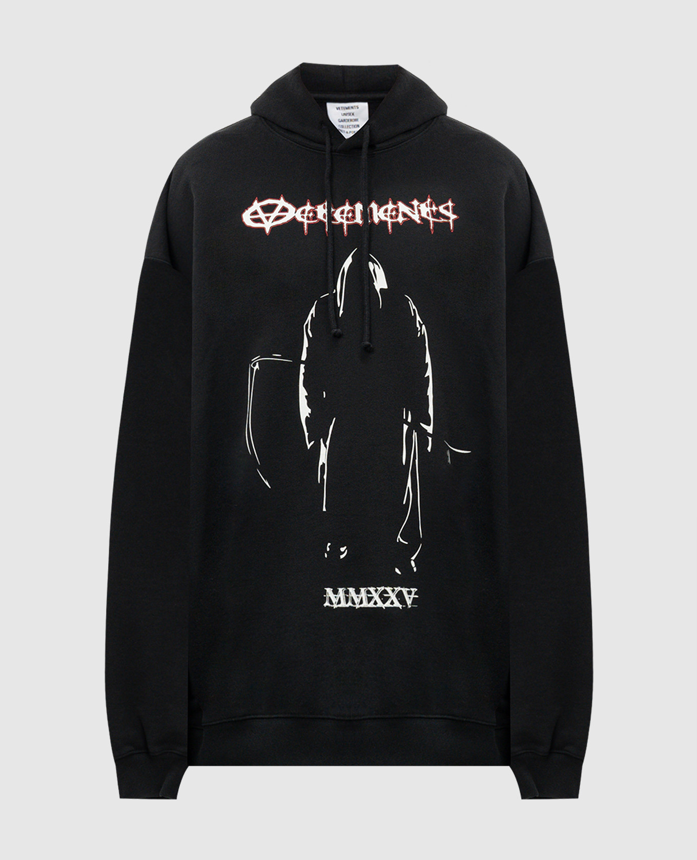 

Black hoodie with logo print Vetements