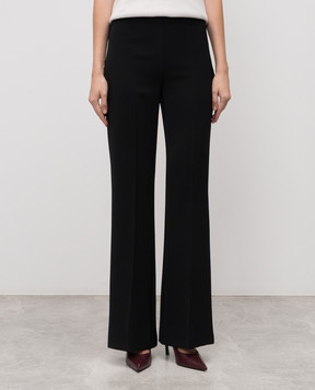 Twinset Black flared pants with logo 252TF2013