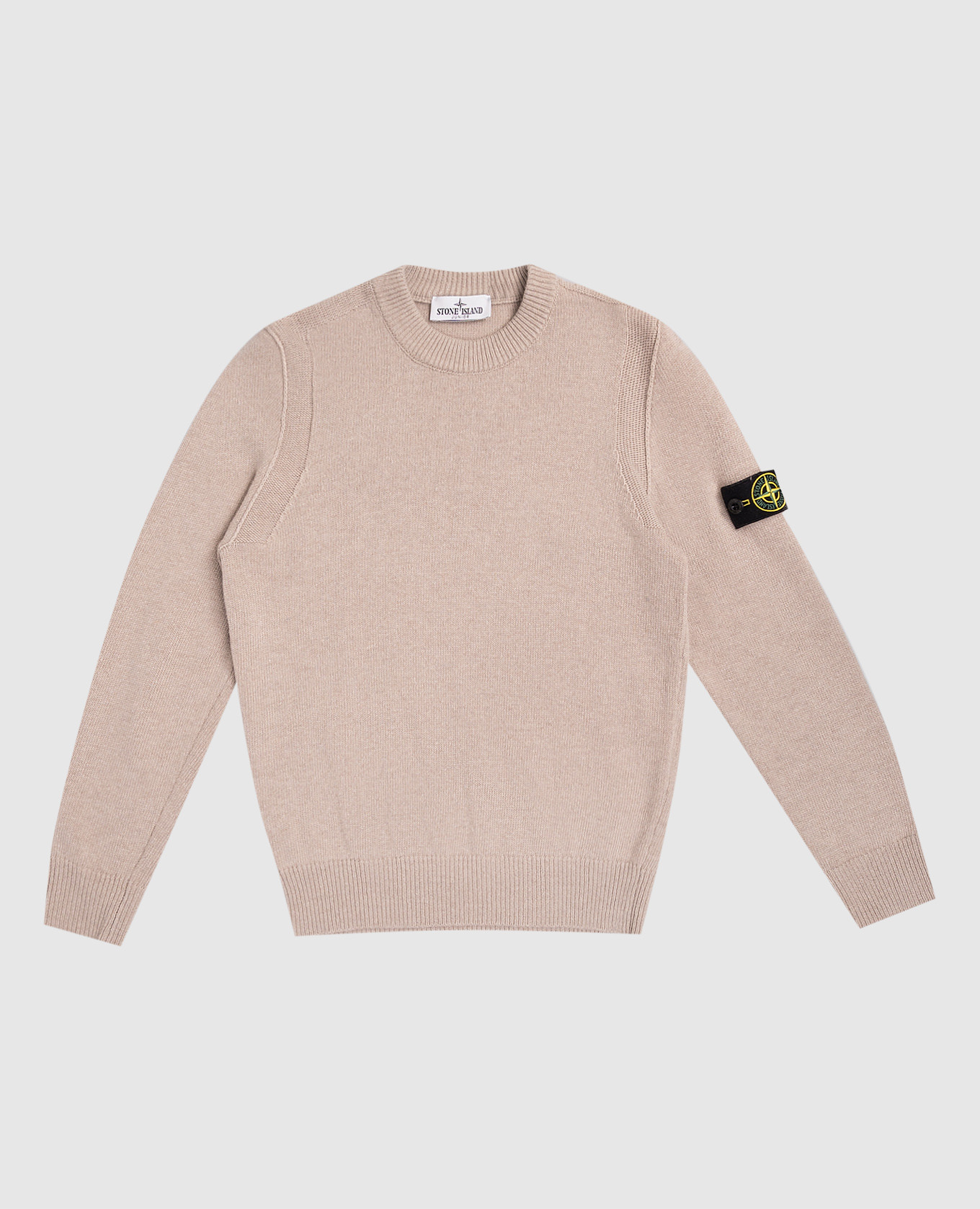 Children&#39;s beige sweater with wool and cashmere Stone Island
