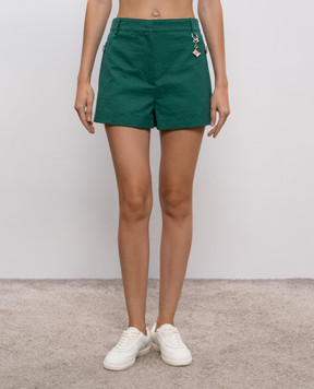 Casablanca Green shorts with emblem pattern WPF25TR33901