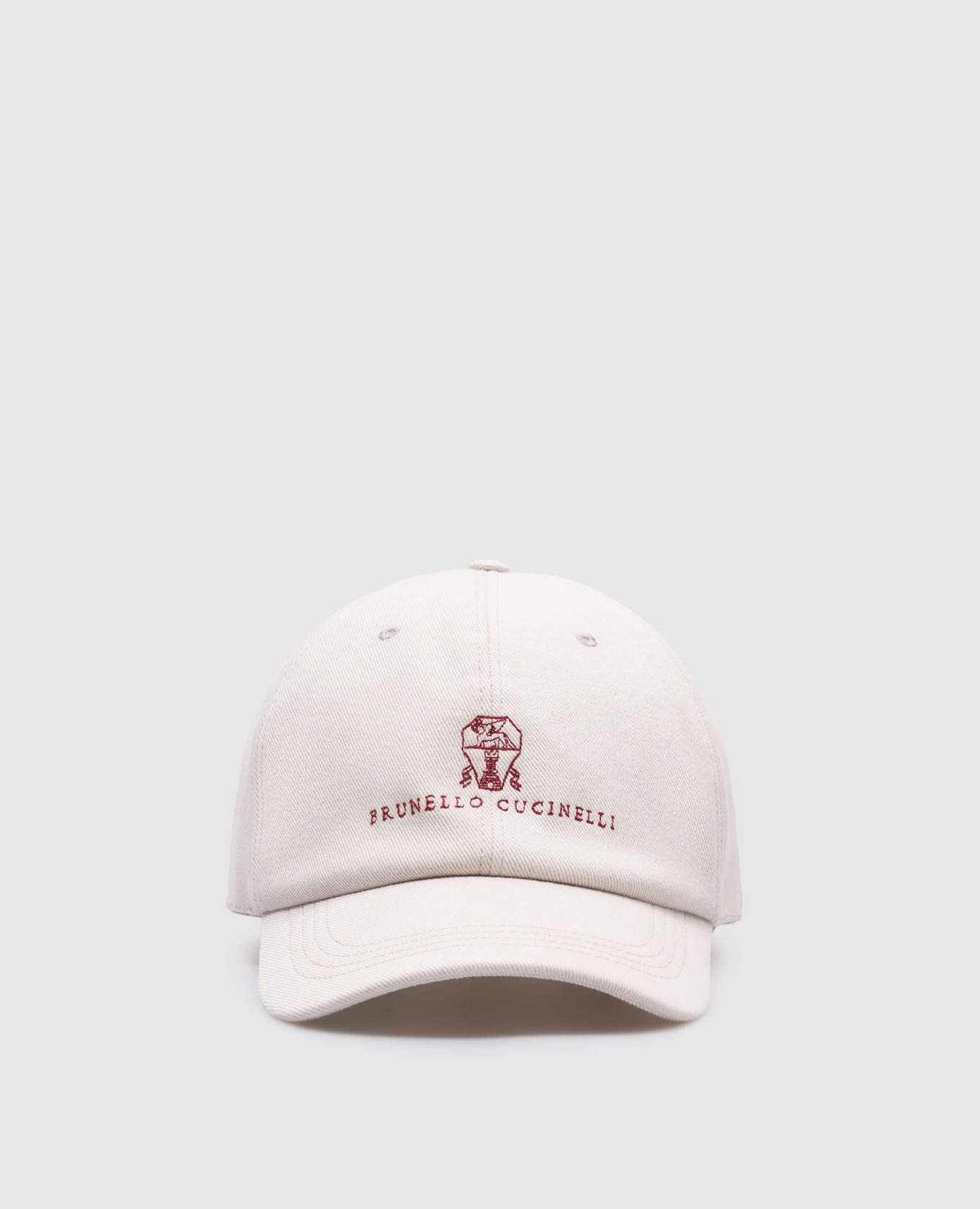 

Gray cap with embroidered logo emblem Brunello Cucinelli, Grey