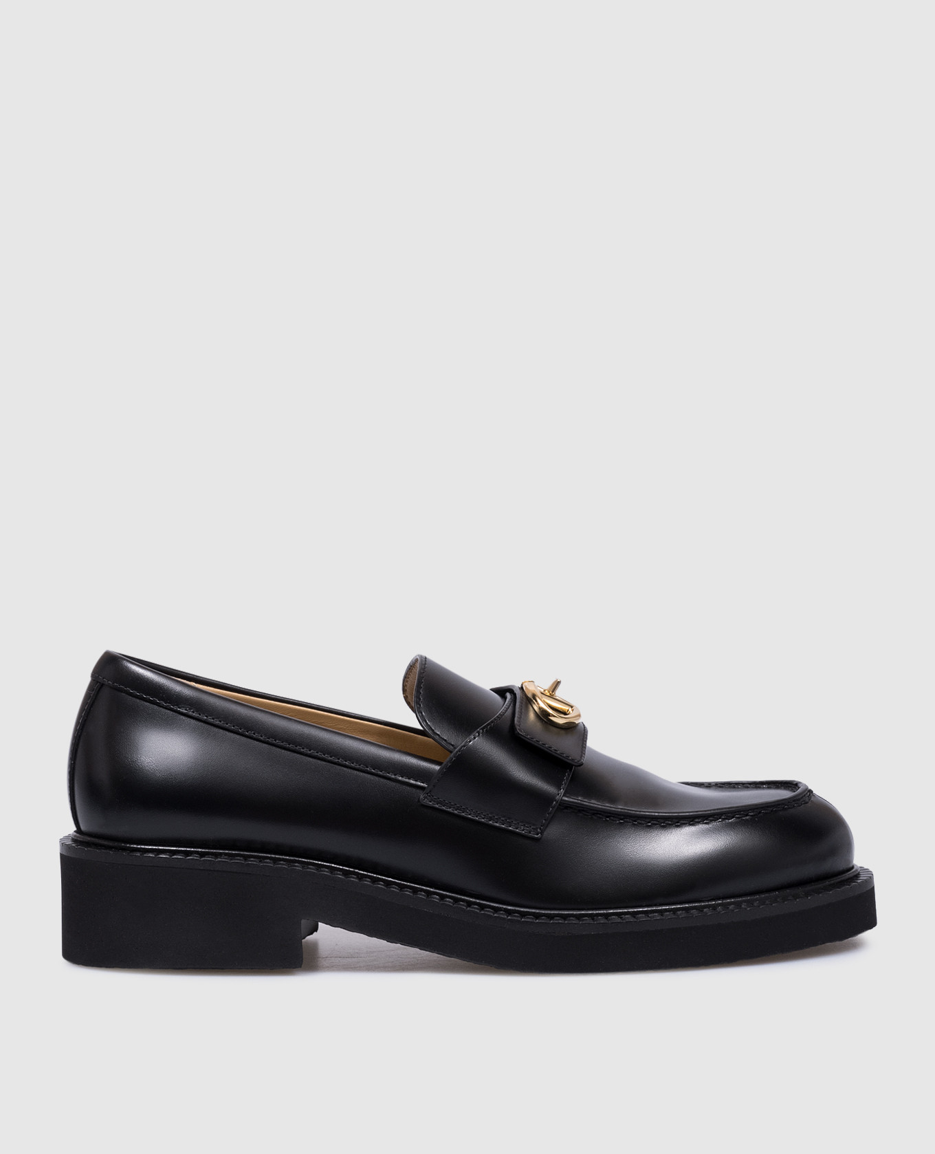 

Black leather loafers VLOGO LOCKER Valentino