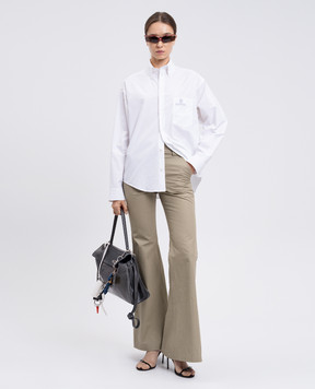 Balenciaga Khaki flared pants 838866TKP07