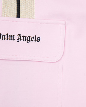 Palm Angels Children's pink sweatpants with logo embroidery PGCJ011S25FLE00112+