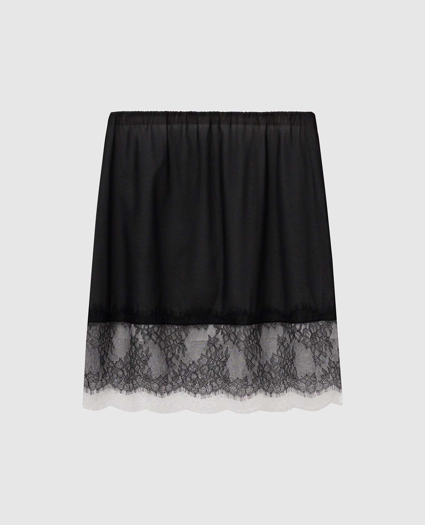 

Black skirt with silk and lace Helmut Lang