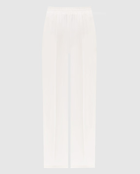 Twinset White pants with metal logo emblem 251TE2164