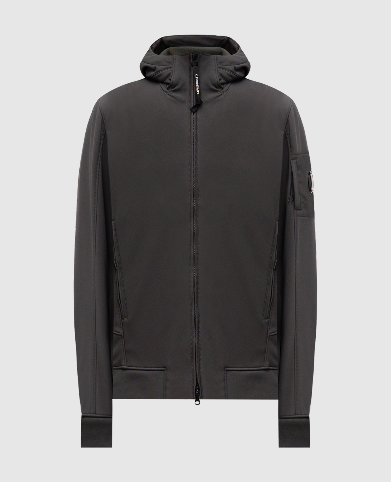 

Green hooded jacket with logo C.P. Company