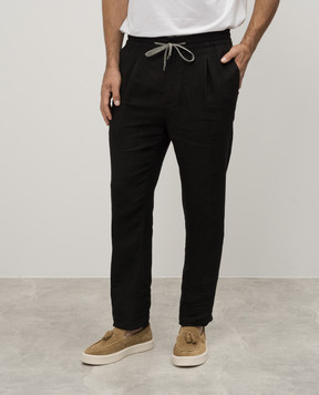 Cashmere&Whiskey Black linen pants 2556