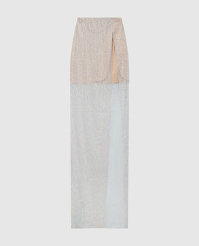 Santa Brands White maxi skirt with crystals MAXISKIRT