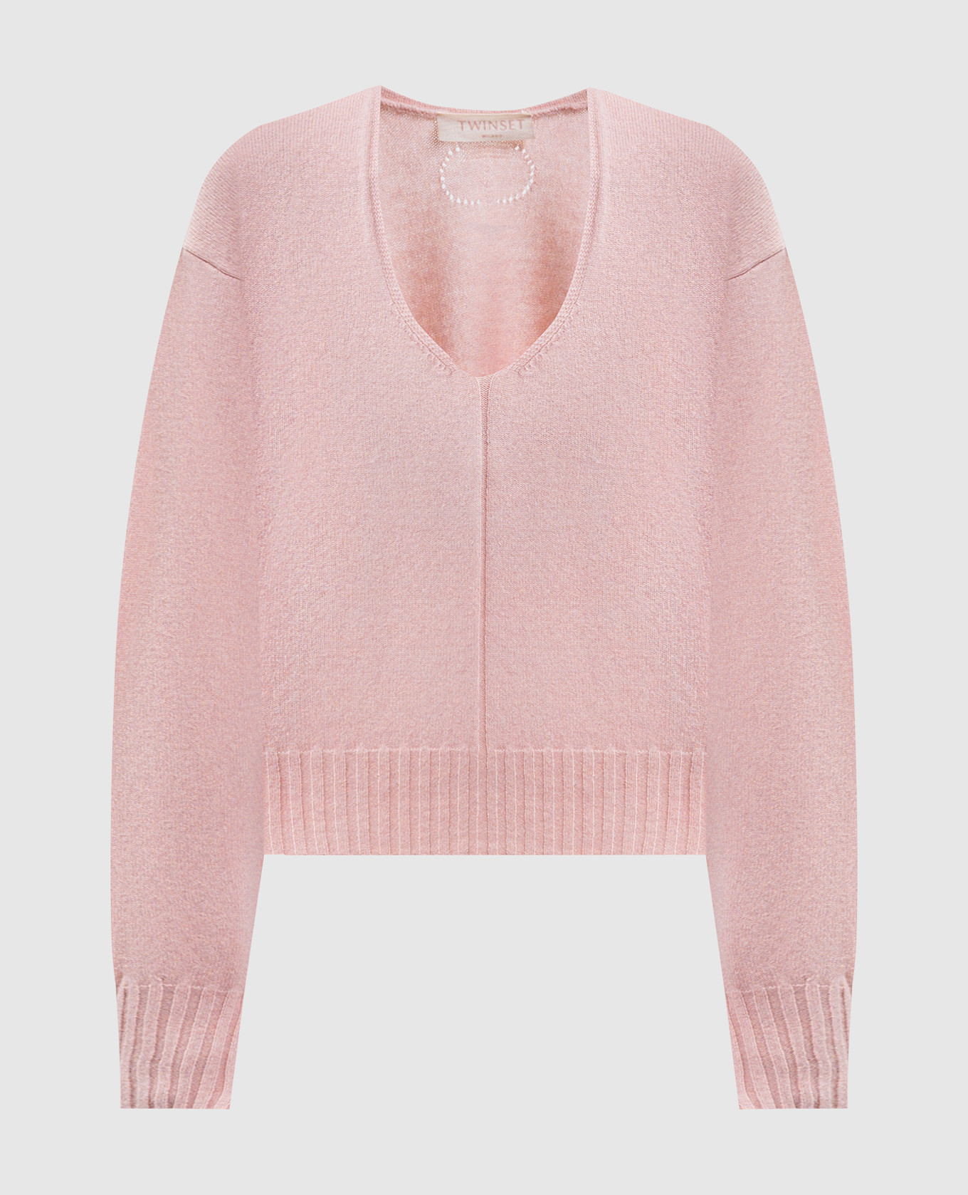 Pink cashmere and wool pullover Twinset