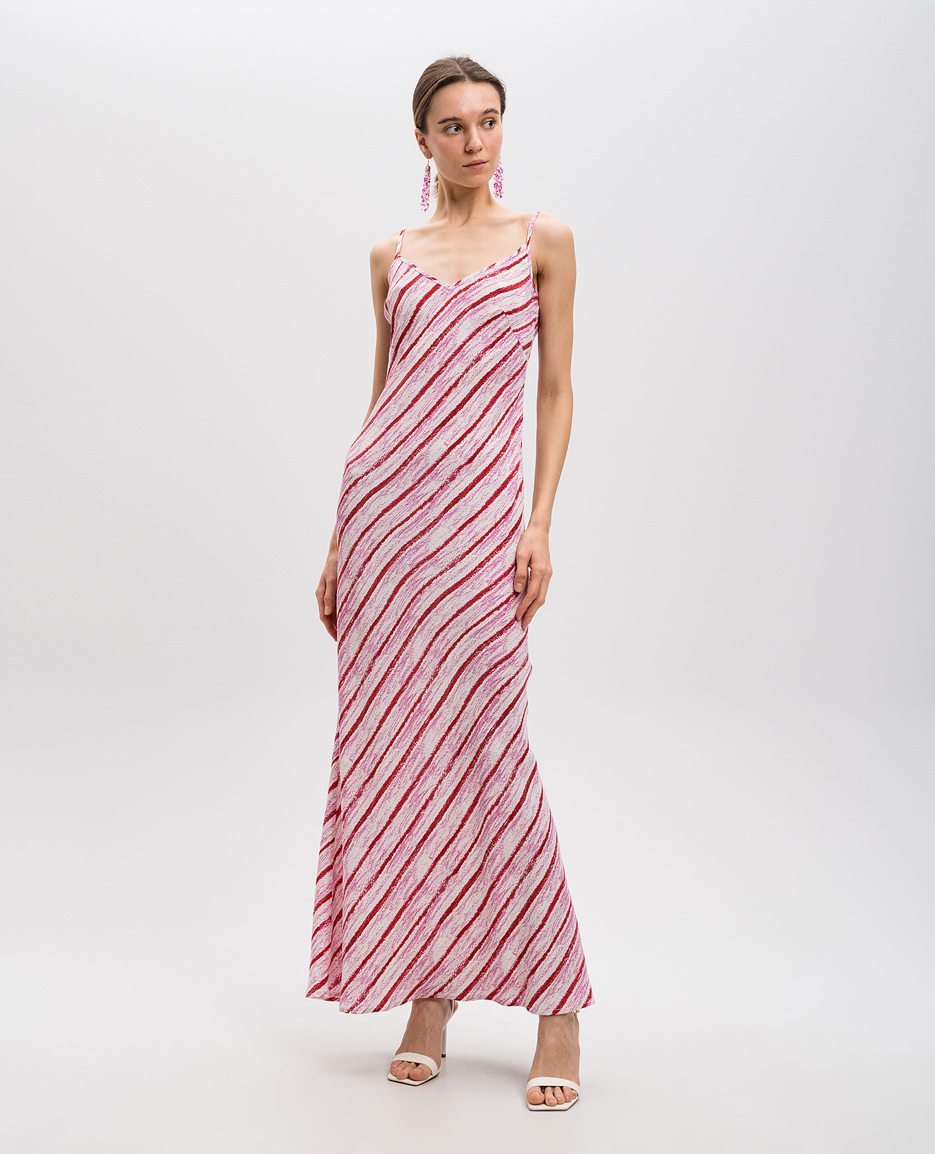 

MILKA pink striped silk dress Gary Bigeni