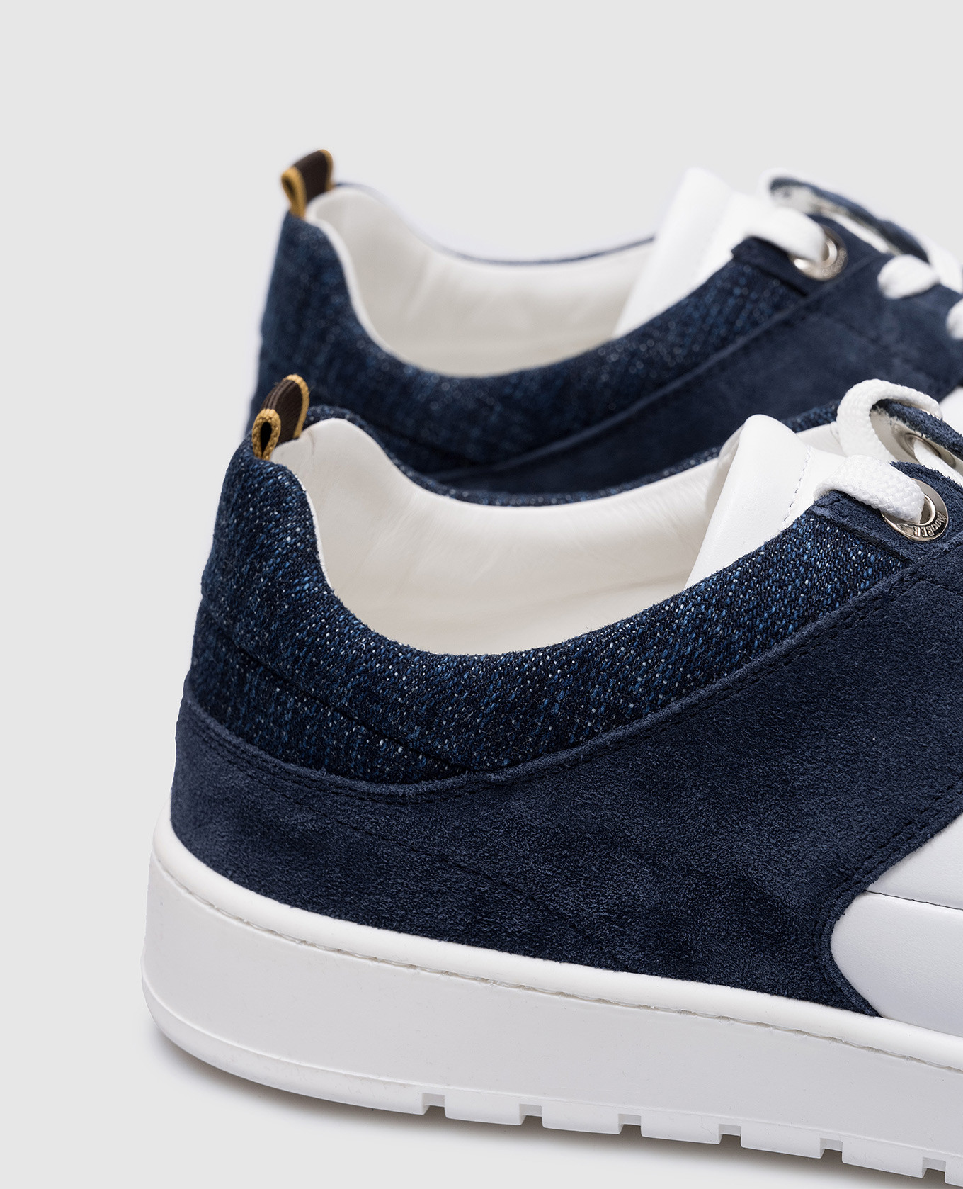 

BANKSY blue leather sneakers MooRER
