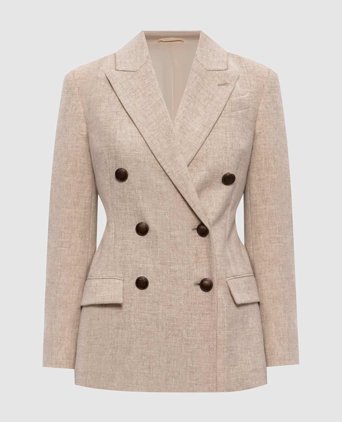 

Beige double-breasted jacket Brunello Cucinelli