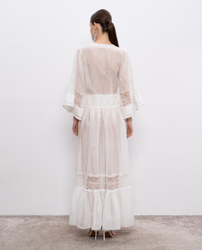 Ermanno Scervino White lace sash maxi dress D464Q615FWF