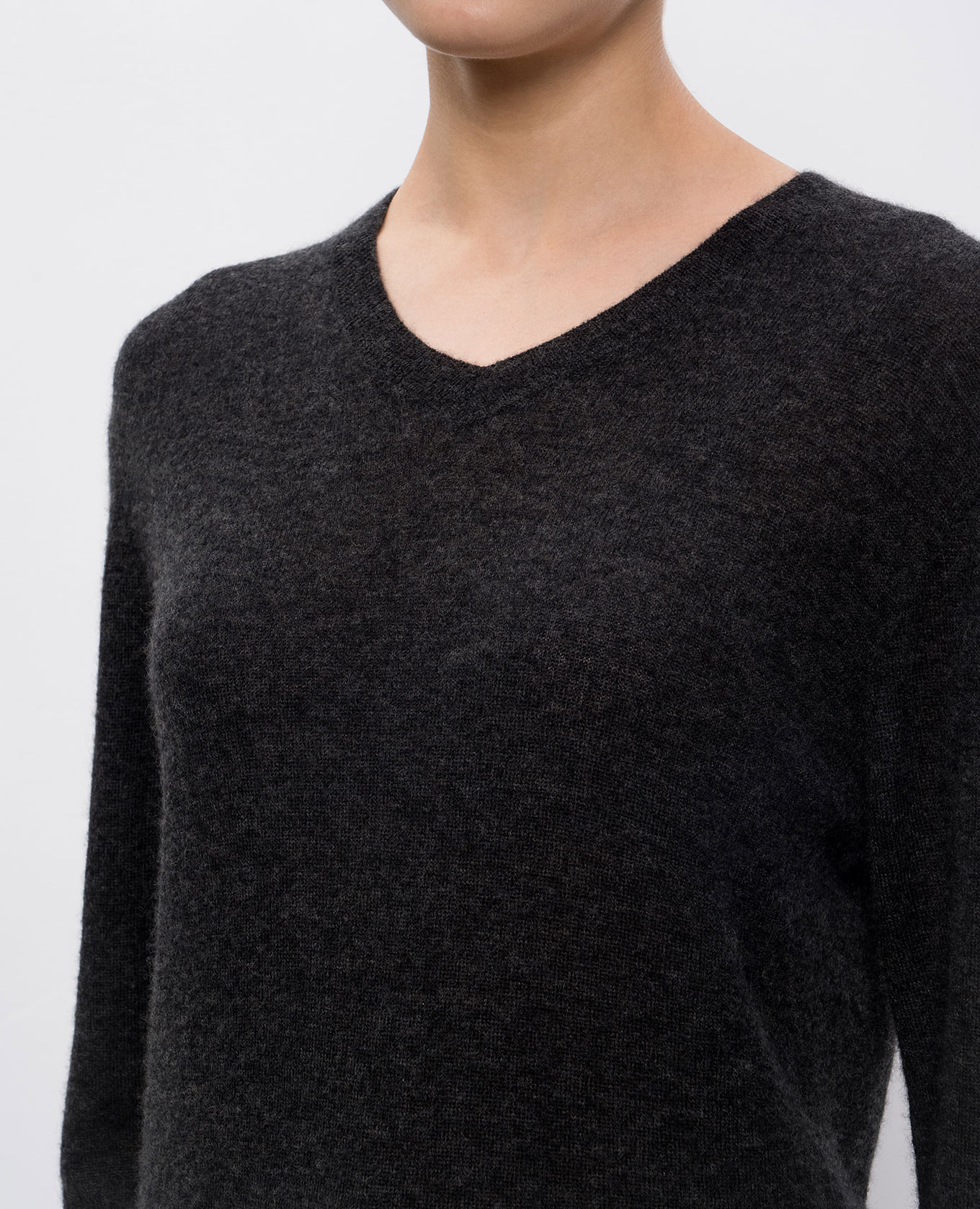 Gray cashmere and silk pullover Saint Laurent 5