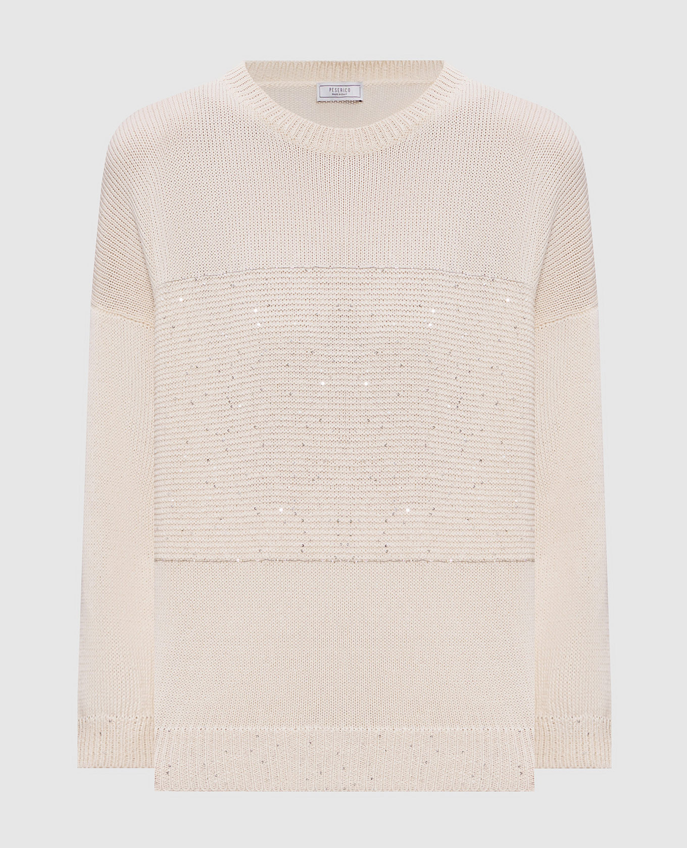 Beige wool sweater with sequins Peserico