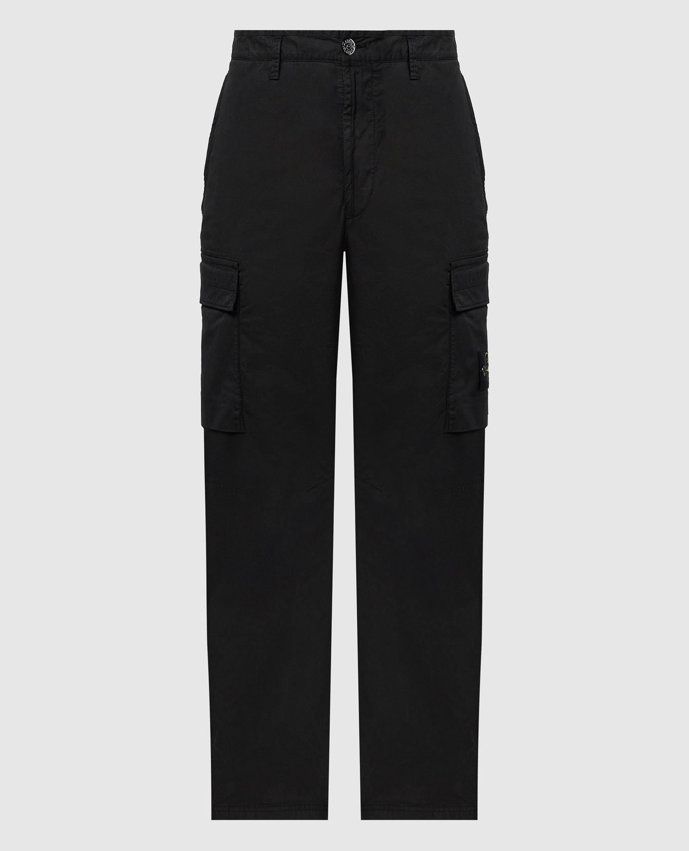 

Black cargo pants with logo patch Stone Island, Черный