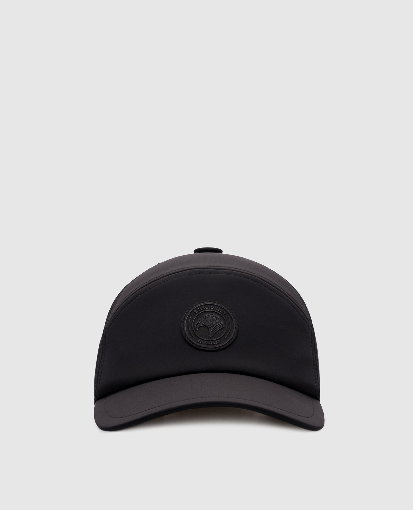 

Black cap with logo patch Stefano Ricci
