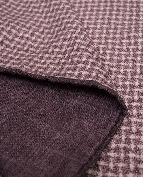 Brunello Cucinelli Purple double-sided checkered silk pachet MI8800091