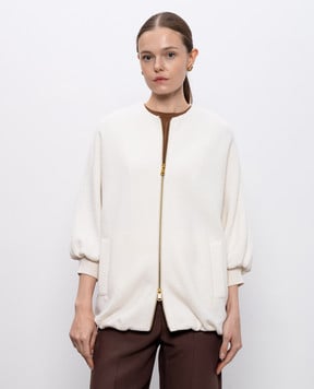 Max Mara CIRINO white wool and cashmere jacket CIRINO
