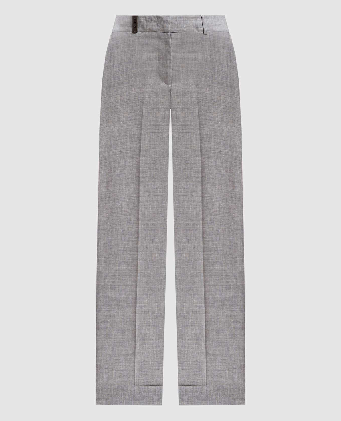 Gray linen and wool trousers Peserico