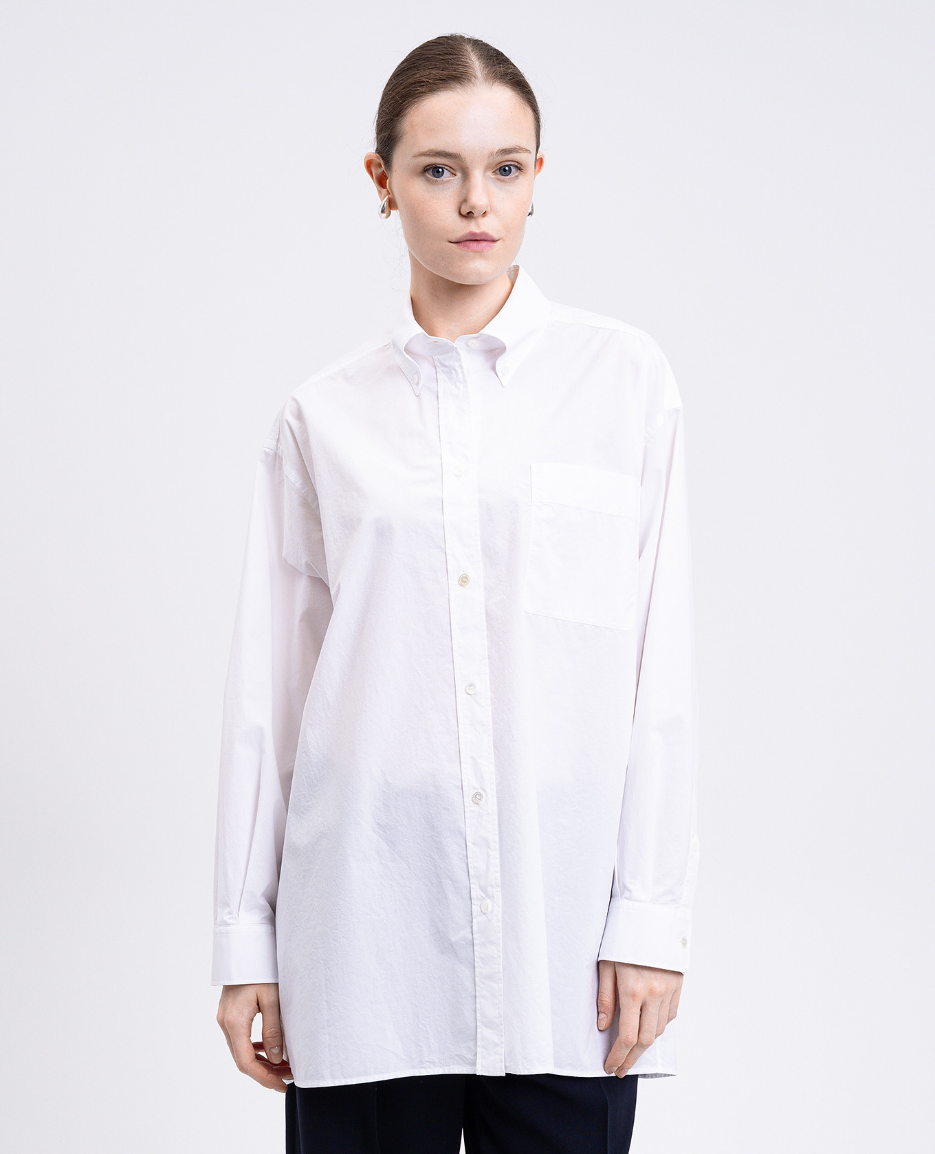 

Victoria white loose-fit shirt The Row