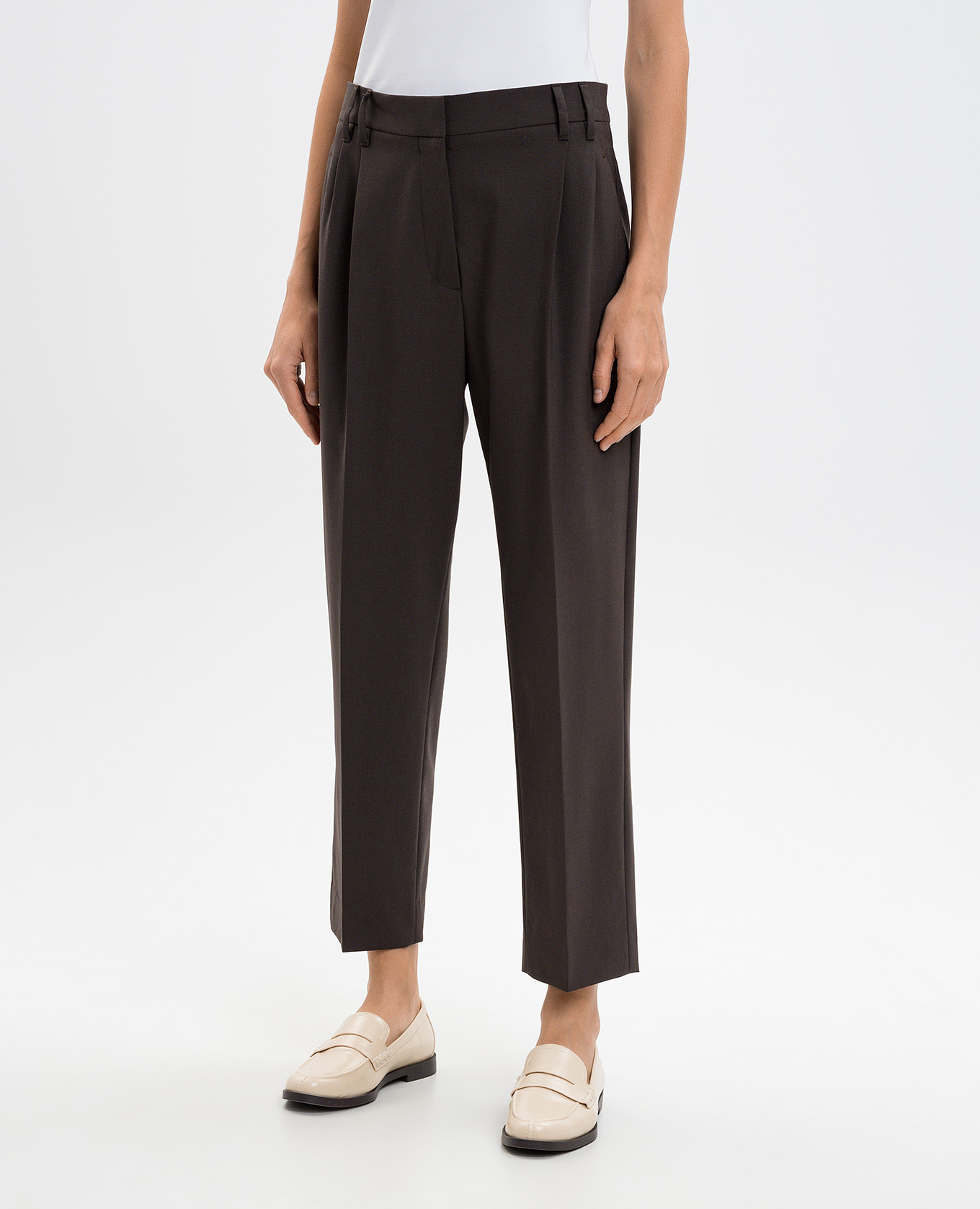 Brown wool pants with monil chain Brunello Cucinelli 3