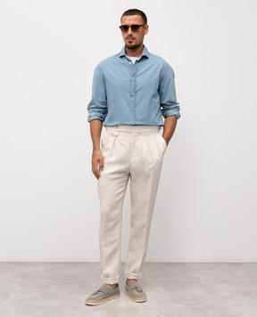 Brunello Cucinelli Beige linen pants MP420M5030