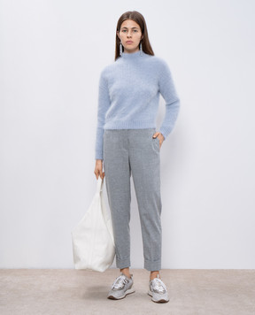 Peserico Blue sweater with angora S99640F0309205