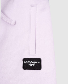 Dolce&Gabbana Children's purple joggers with logo patch L5JPB1G7N0O812+
