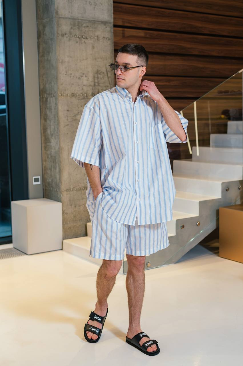 

White striped shirt with logo Vetements