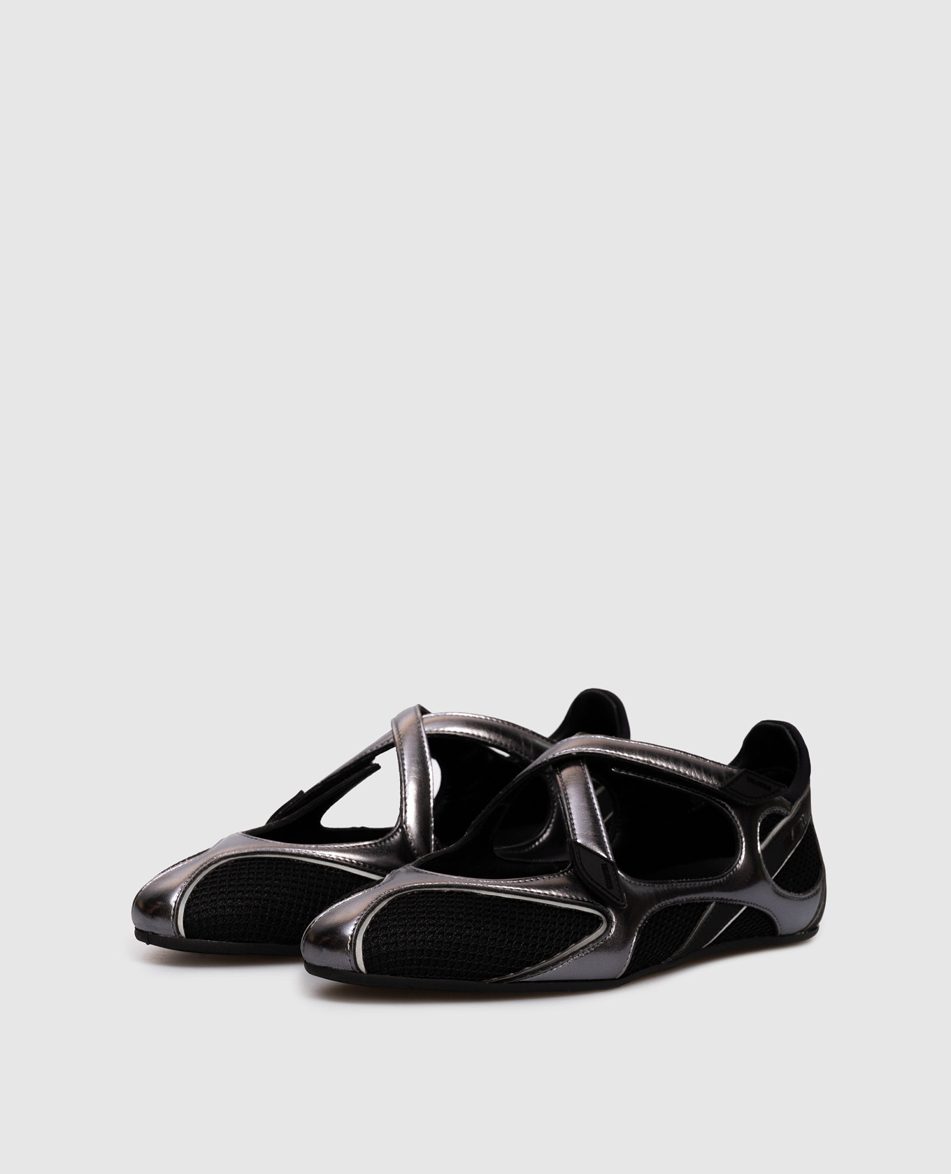 

Black ballet flats Floor 01 with logo The Attico