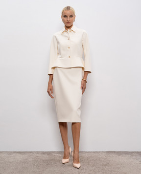 Max Mara White jacket LORETTA with peplum LORETTA