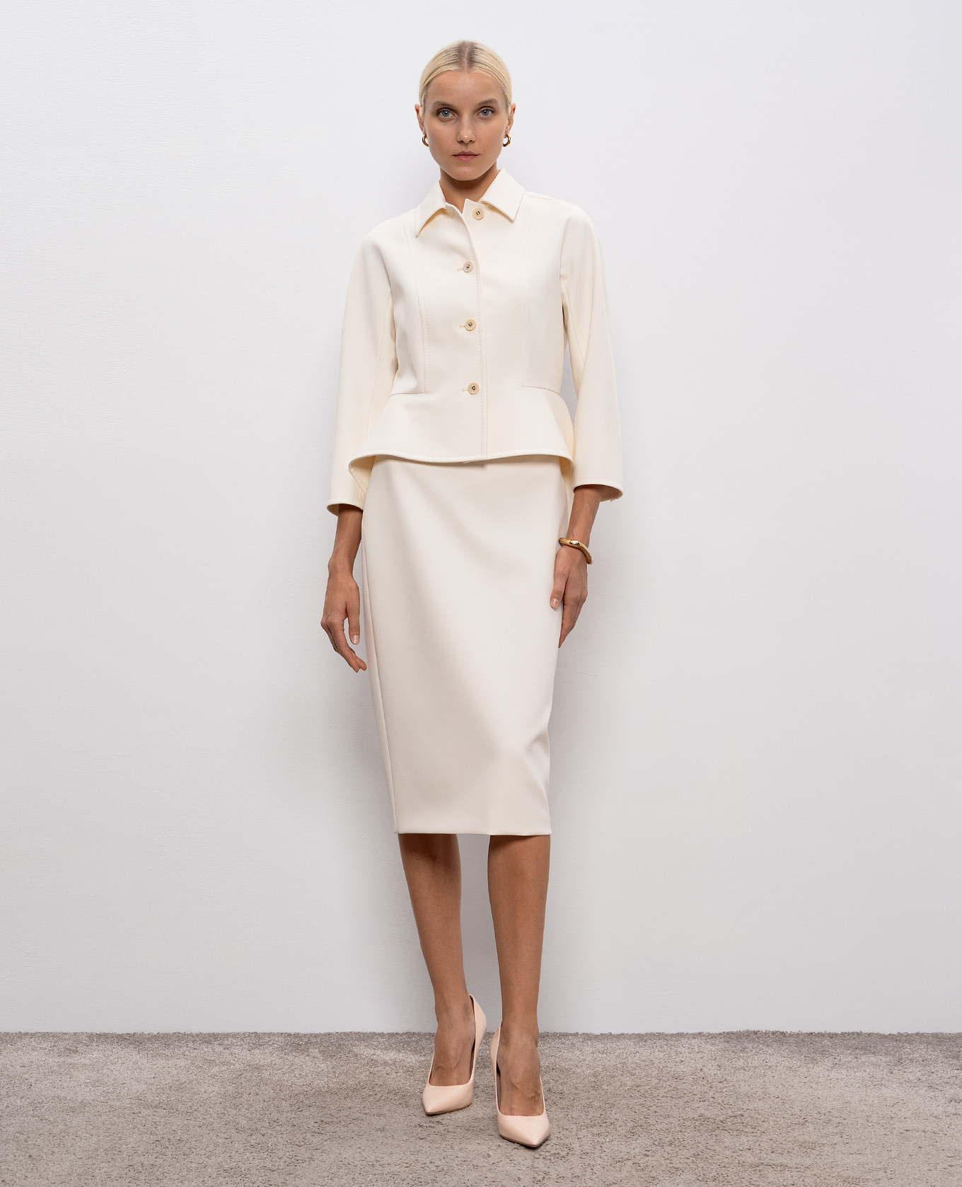 White jacket LORETTA with peplum Max Mara 2