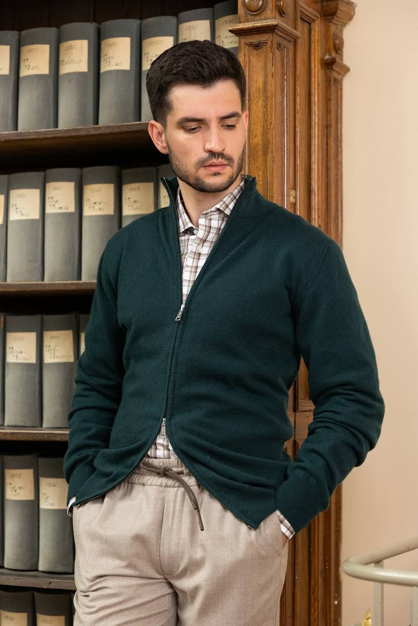 Green cashmere cardigan Cashmere&Whiskey 6