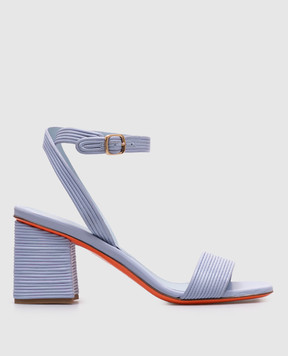 Santoni Blue leather sandals WHVT71550HM7TONL