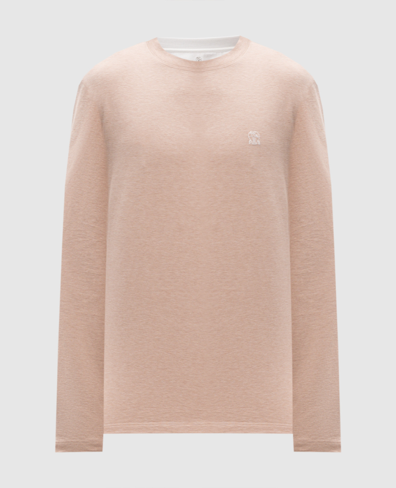

Beige longsleeve with logo Brunello Cucinelli