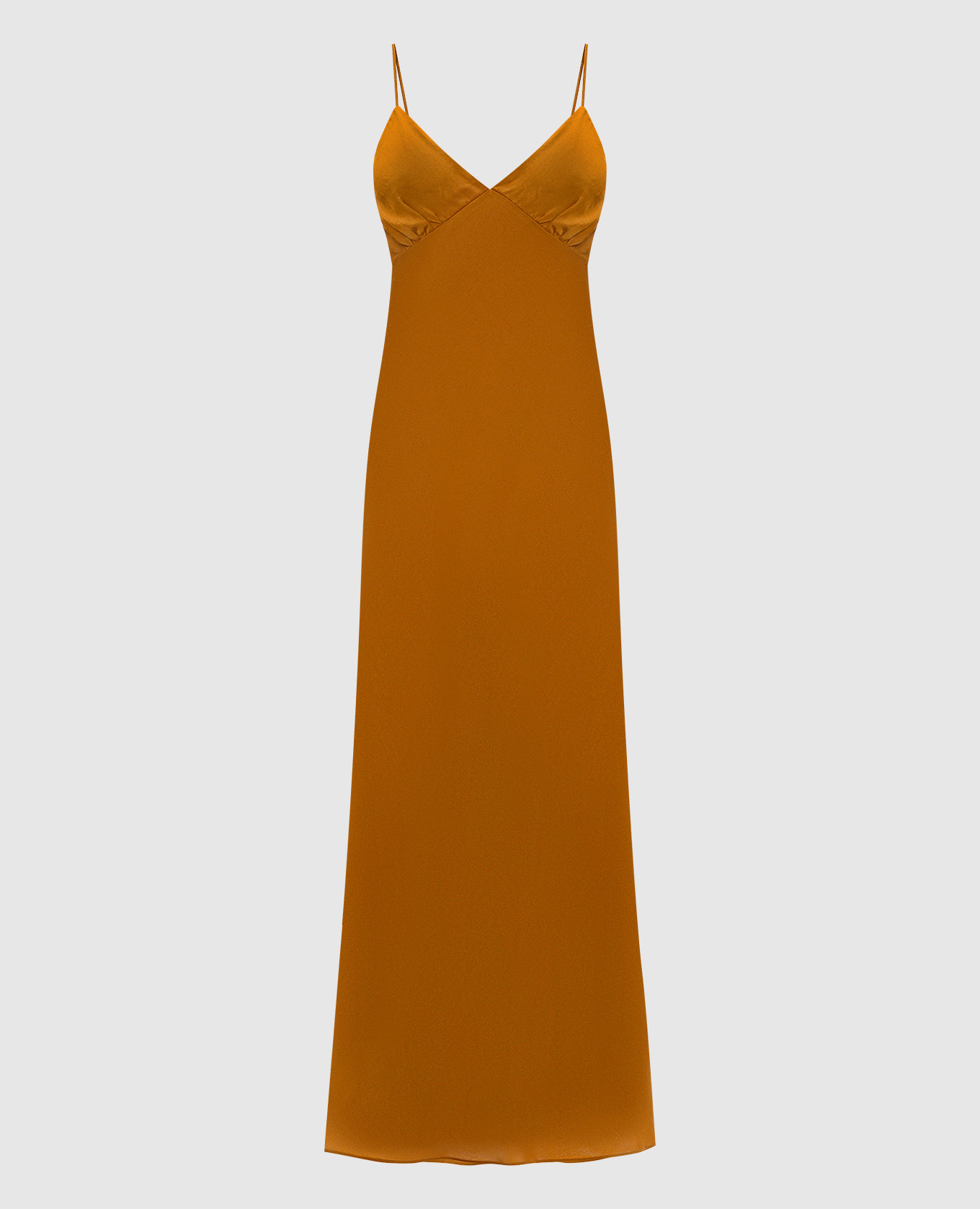 Orange maxi dress with slits Twinset